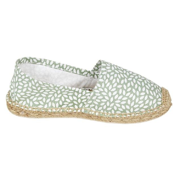 Espadrilles Femme imprim&eacute; vert et blanc T36/40