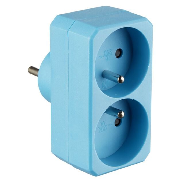 Duplite 2 prises 16 A blanc
