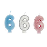 Bougie anniversaire chiffre 6