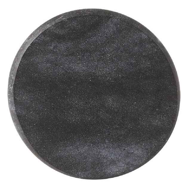 Pat&egrave;re murale ronde imitation marbre noir polyr&eacute;sine &Oslash;5cm
