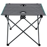 Table de camping pliante avec 2 porte-gobelets 61,5xH53x51cm