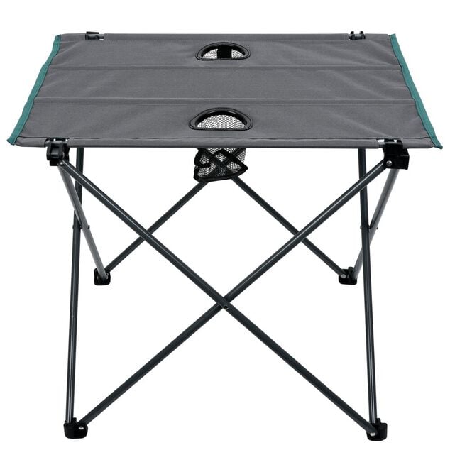 Table de camping pliante avec 2 porte-gobelets 61,5xH53x51cm