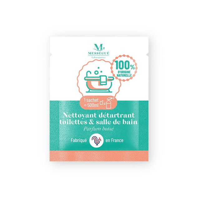 Nettoyant d&eacute;tartrant toilettes et salle de bain parfum bois&eacute; Mess&eacute;gu&eacute; sachet pour 500ml