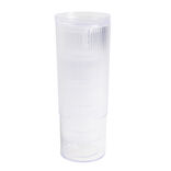 Carafe 1,1L + 4 verres 300mL polystyr&egrave;ne et silicone transparent
