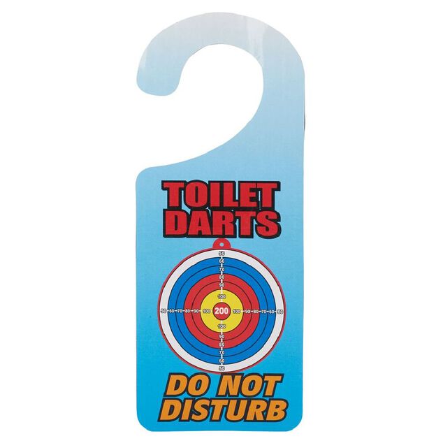 Jeu de cible pour toilettes avec pistolet fl&eacute;chettes et cible