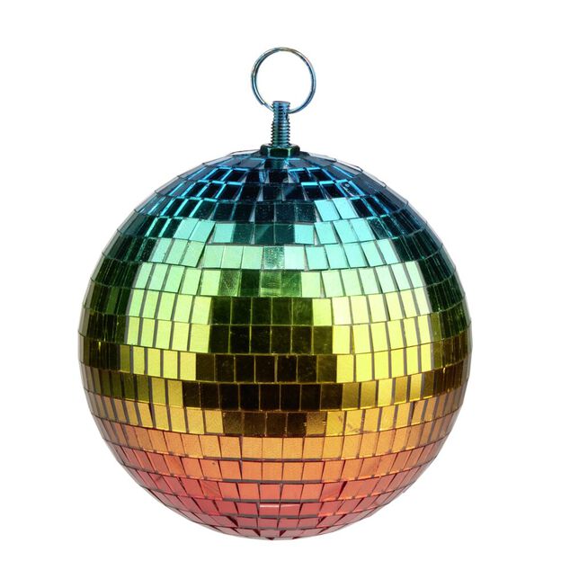 Boule disco &agrave; facette verre color&eacute; &agrave; suspendre &Oslash;15cm (2 mod&egrave;les)