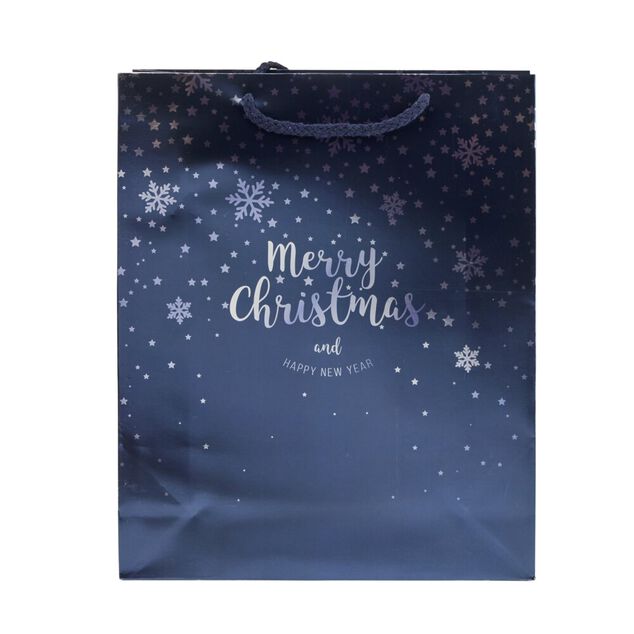 Sac cadeau Noël boréal 26x9xH32cm (2 modèles)