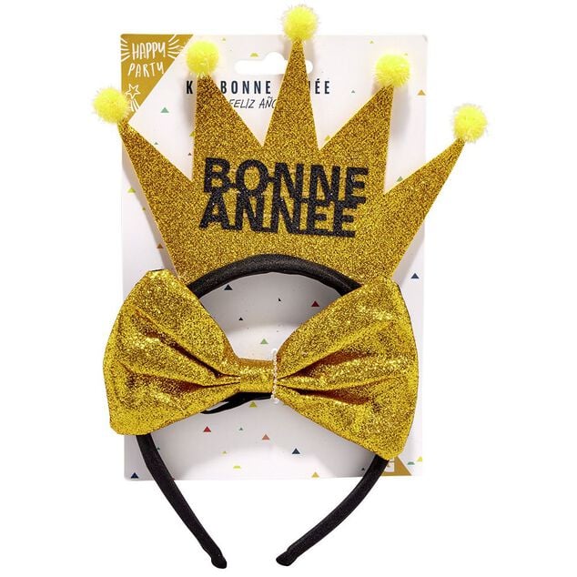 Kit serre-tête avec noeud Bonne année