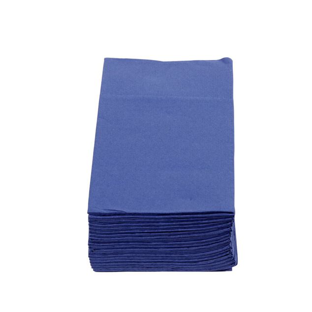 Serviette range couverts 40cm bleu nuit x20