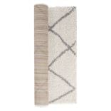 Tapis shaggy Marthe 100x150cm beige et gris