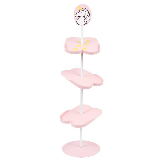 Range chaussure licorne 3 paires 3 niveaux rose et blanc