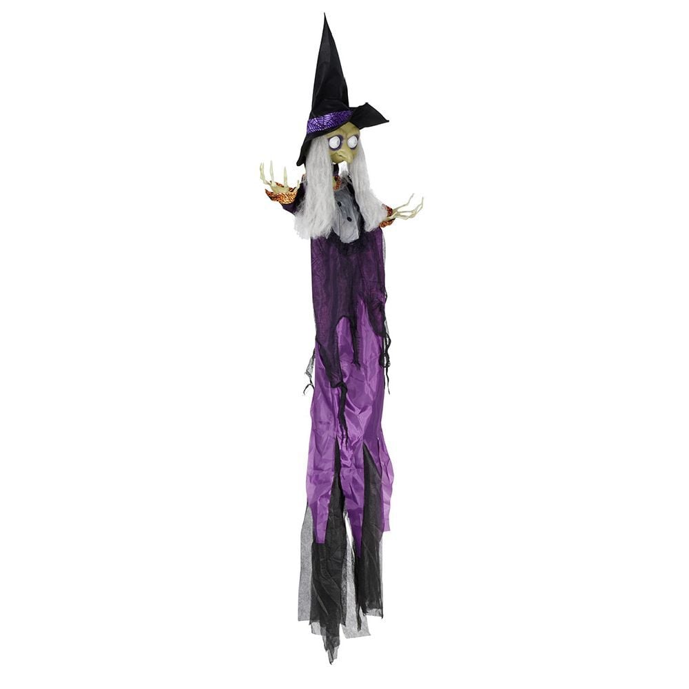 sorcière Décoration Halloween XL sorcière à suspendre 183x120xH112cm | GIFI