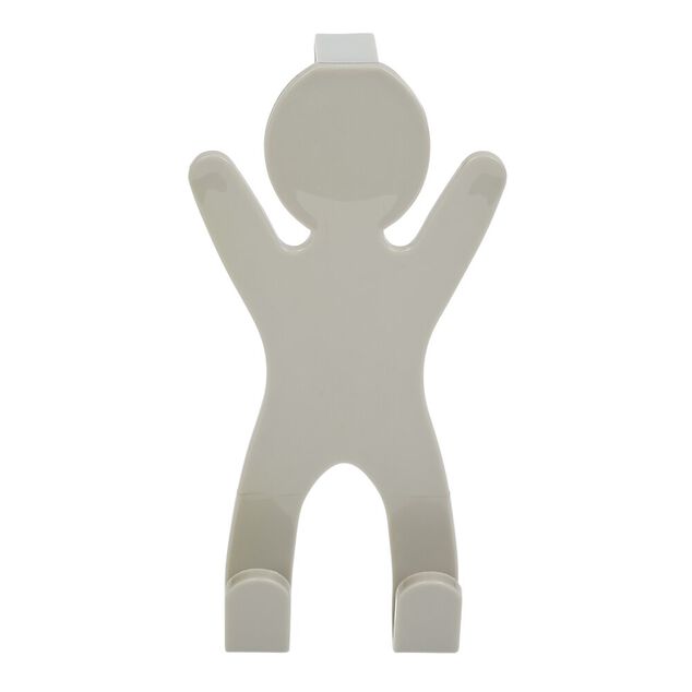 Crochet de porte forme bonhomme bleu - 10,5xH.19 cm