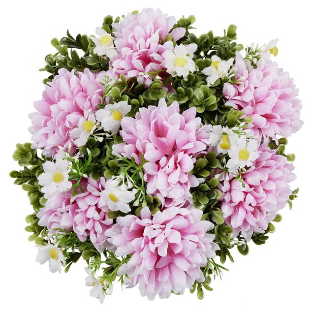 Boule de Chrysanth&egrave;mes - Fleur artificielle rose