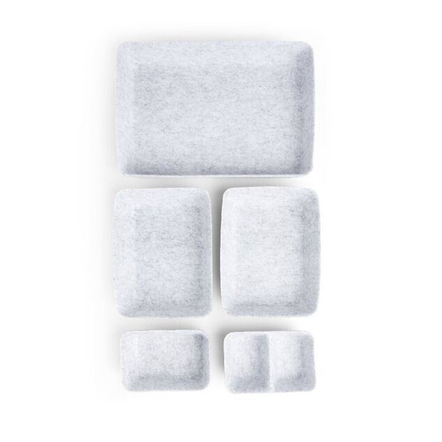 Panière de rangement en feutrine lot de 5 tailles