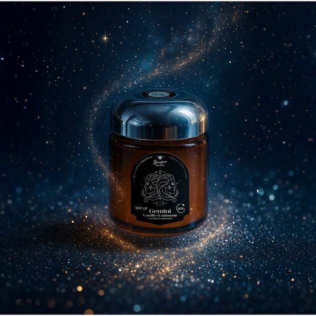 Bougie bijoux bracelet astrologie argent&eacute; verre parfum&eacute;e &Oslash;8xH10,5cm (12 mod&egrave;les)