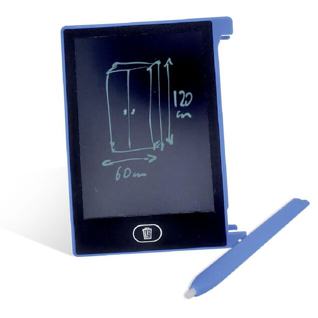 Tablette d'&eacute;criture m&eacute;mo &eacute;cran LCD H10cm bleu ou rouge