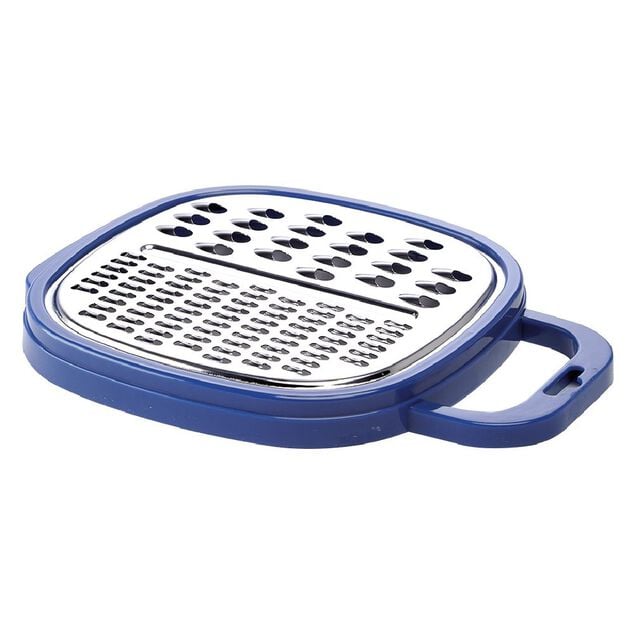 R&acirc;pe avec r&eacute;cipient en inox et plastique bleu