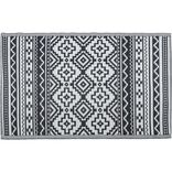 Tapis de jardin rectangulaire India design ethnique gris 120x180cm