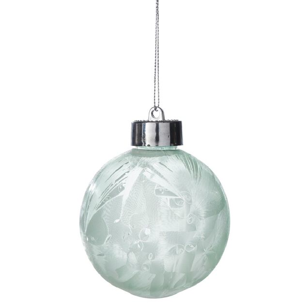 Boule de No&euml;l &agrave; effet givr&eacute;