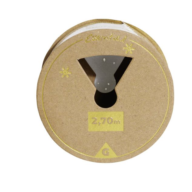 Ruban pailleté doré 2,7m