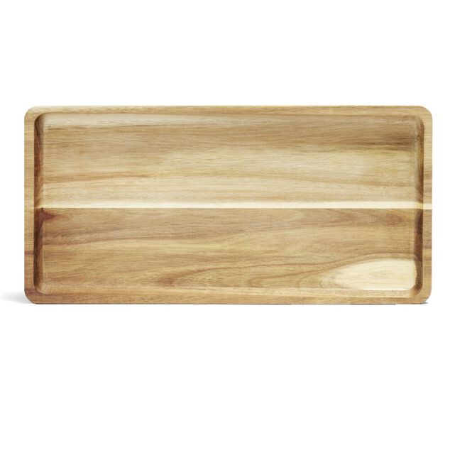 Plateau en bois d'acacia rectangulaire 17,8x40cm