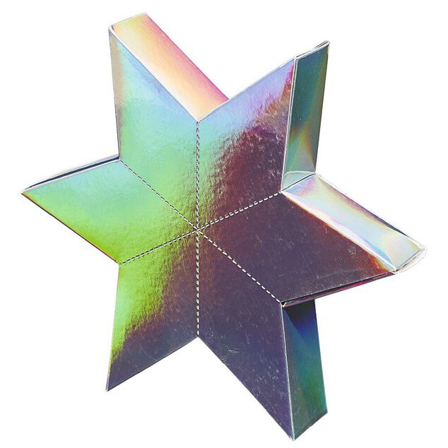 Crackers forme étoile argentée x6