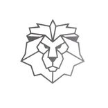 Décoration murale lion métal noir 30xH30cm