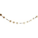 Guirlande Merry Christmas rondin de bois et jute 1,8m