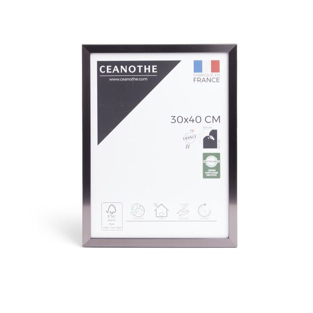 Cadre photo r&eacute;sine carbone 32,7x42,7cm pour photo 30x40cm