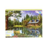 Puzzle ado 1000 pi&egrave;ces paysage maison lac