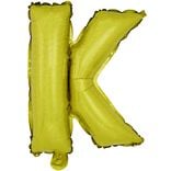 Ballon forme lettre K aluminium (2 modèles doré ou argenté)