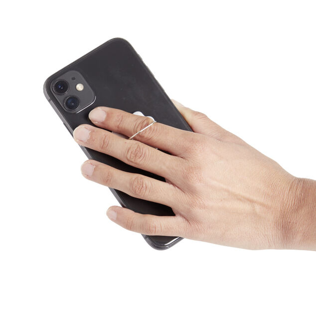 Anneau support t&eacute;l&eacute;phone adh&eacute;sif rotatif forme fleur rose ou blanc