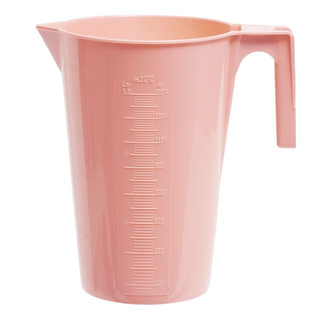 Pichet plastique gradué 1,5L coloré (3 modèles)