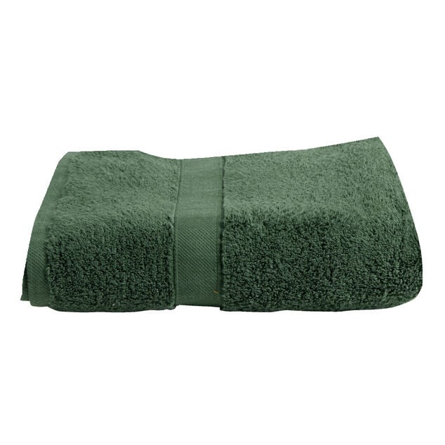 Drap de douche 100% coton 70x130cm vert sapin ou bleu clair - 2 coloris
