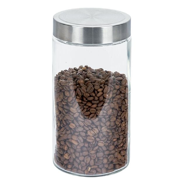 Bocal en verre avec couvercle inox - Lot de 4