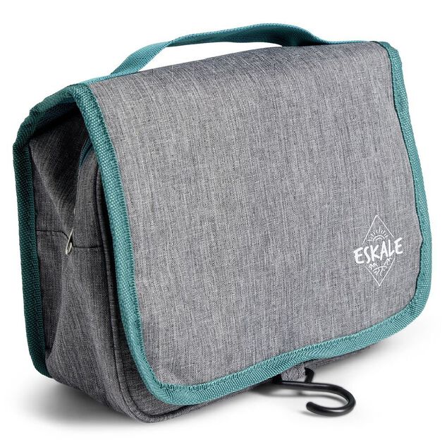 Organiseur camping tissu gris et bleu 15L