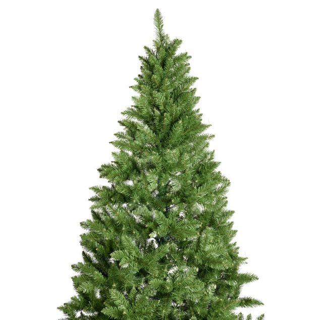 Sapin de No&euml;l artificiel vert avec pied m&eacute;tal &Oslash;136xH240cm