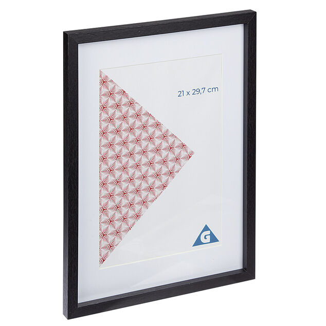 Cadre photo bois noir 30x40cm pour photo 21x29.7cm