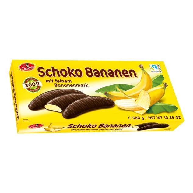 Guimauves go&ucirc;t banane enrob&eacute;es chocolat 300g
