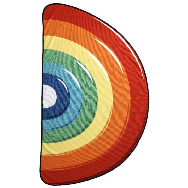 Serviette drap de plage design arc en ciel
