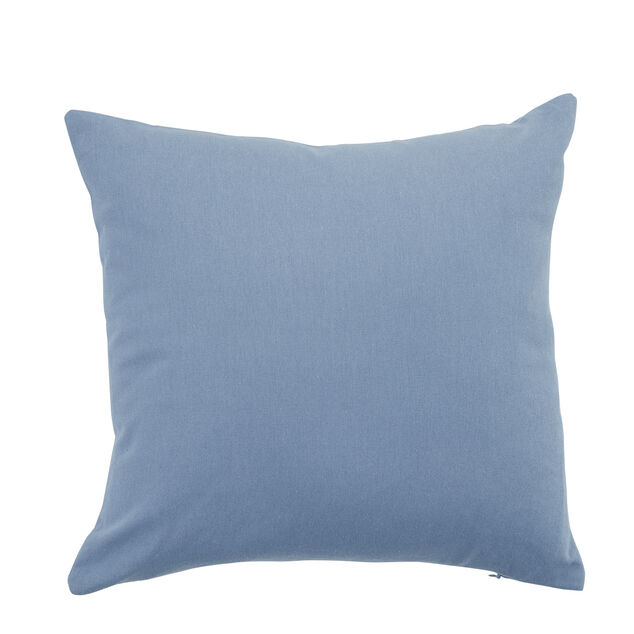 Housse de coussin carr&eacute; unie bleu clair