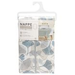 Toile cir&eacute;e rectangulaire imprim&eacute;e fleur pvc bleu et blanc