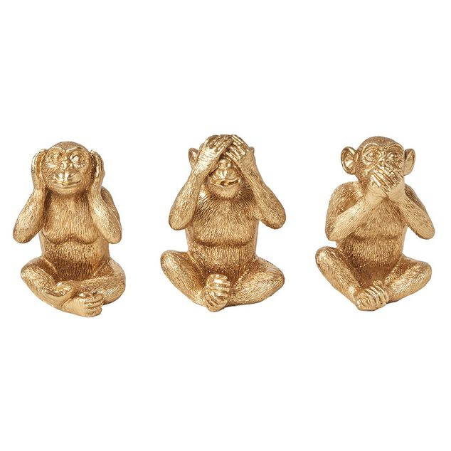 Singe de la sagesse polyr&eacute;sine x3