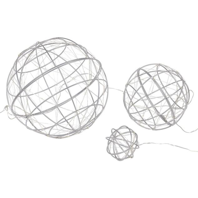 Boule de No&euml;l 100 LED blanc chaud x3