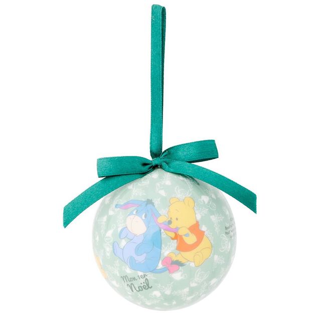 Boule Mon 1er Noël Disney Winnie L'ourson vert clair Ø7,5cm