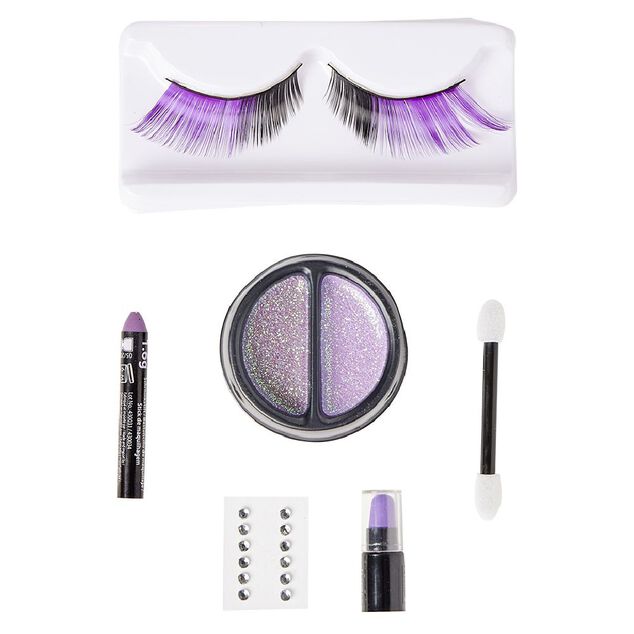 Maquillage de sorcier violet