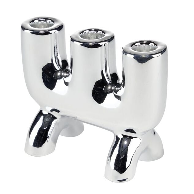 Bougeoir dolomite triple 15x12xH6cm (2 mod&egrave;les)
