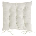 Galette de chaise carr&eacute;e beige 38x38cm 100% polyester