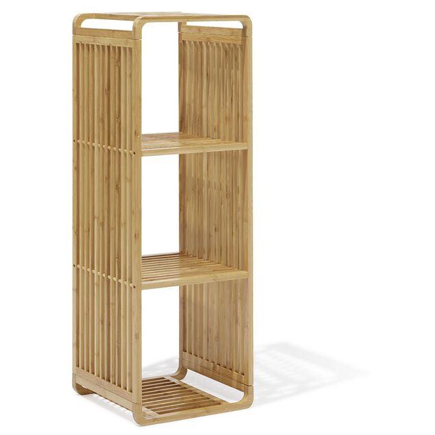 Étagère 3 cases Macao bambou naturel - L.33xP.33xH.96cm